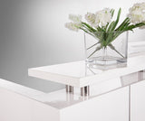 GP Hugo White Reception Counter High Gloss White Finish