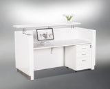 GP Hugo White Reception Counter High Gloss White Finish