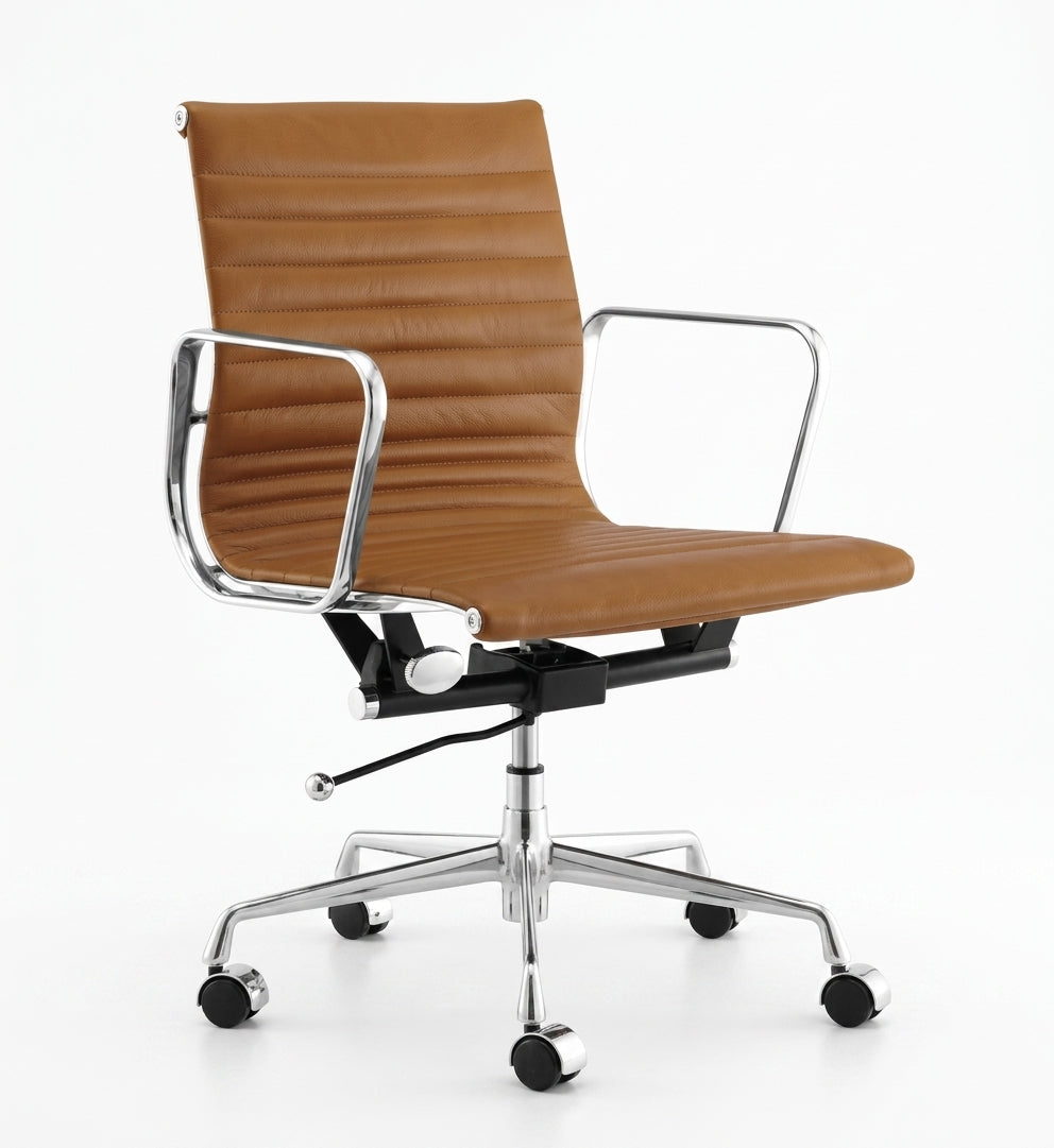 DD Berkeley Boardroom Chair in Chrome Base Tan Seat