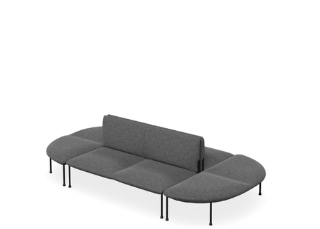 DD Bowral Fabric Upholstered 8 Seater Oval Breakout Seating