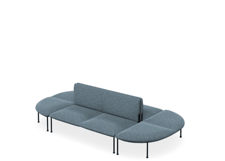 DD Bowral Fabric Upholstered 8 Seater Oval Breakout Seating