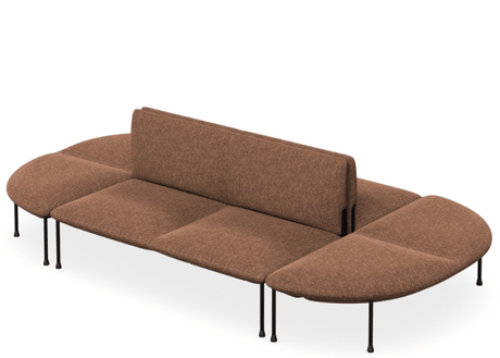 DD Bowral Fabric Upholstered 8 Seater Oval Breakout Seating