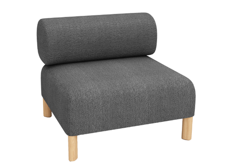 DD Cailloux Fabric Upholstered Single Seater Breakout Sofa