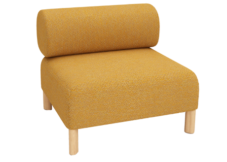 DD Cailloux Fabric Upholstered Single Seater Breakout Sofa