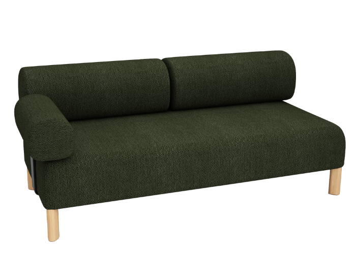 DD Cailloux 2 Seater Fabric Breakout Sofa with 1 Armrest