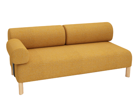 DD Cailloux 2 Seater Fabric Breakout Sofa with 1 Armrest