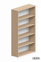 DD Accent Adjustable Shelves 1800mm High Open Bookcase