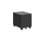 DD Lunar Metal 1 Drawer 1 File Mobile Pedestal