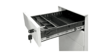 DD Lunar Metal 1 Drawer 1 File Mobile Pedestal