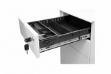 DD Lunar Metal 1 Drawer 1 File Mobile Pedestal