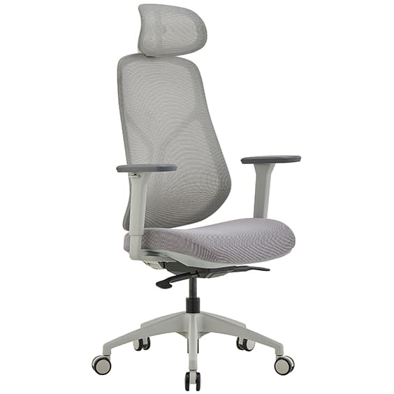 ST Ivory Mesh Back Executive Chair with Headrest