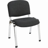 MA Joshua Fabric or Vinyl Upholstered Chrome Leg Visitor Chair