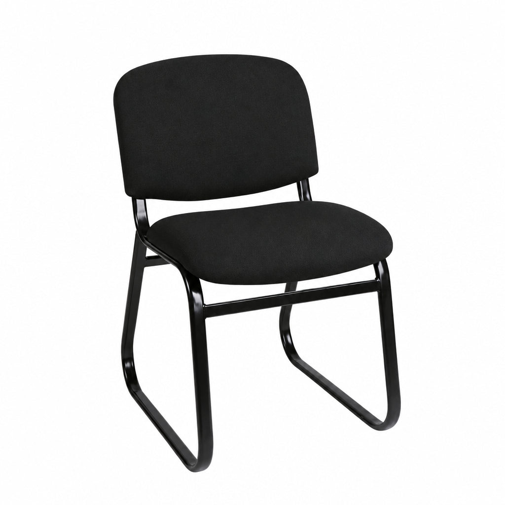 MA Joshua Upholstered Black Sled Base Visitor Chair