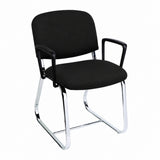MA Joshua Upholstered Chrome Sled Base Visitor Chair