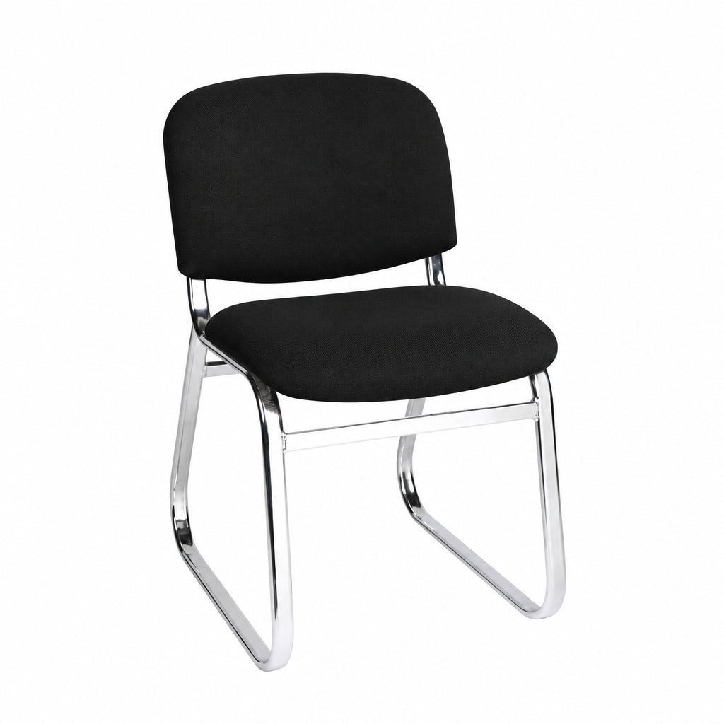 MA Joshua Upholstered Chrome Sled Base Visitor Chair