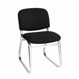 MA Joshua Upholstered Chrome Sled Base Visitor Chair