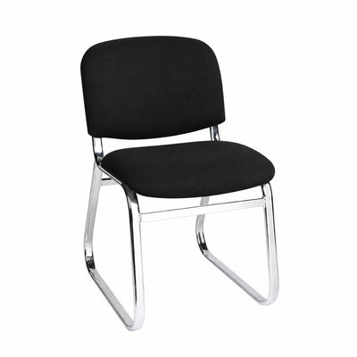 MA Joshua Upholstered Chrome Sled Base Visitor Chair