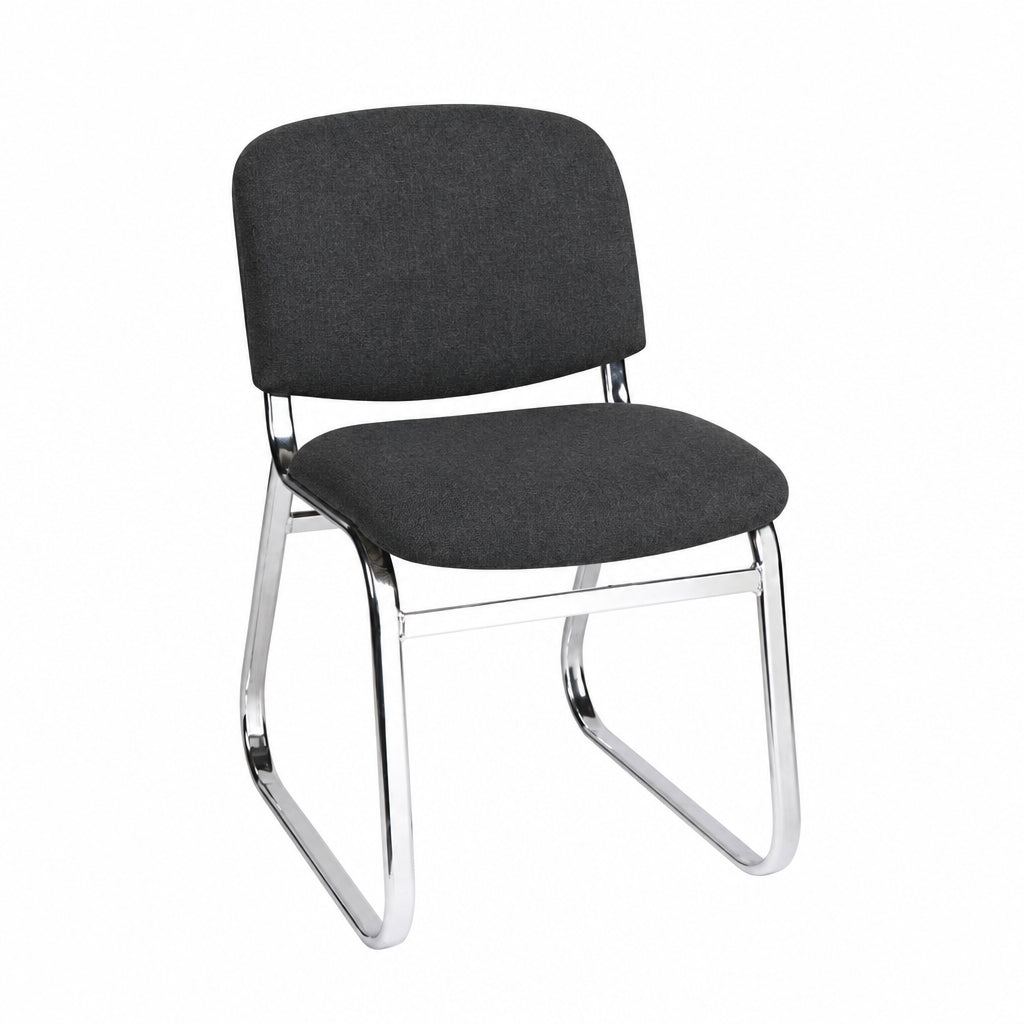 MA Joshua Upholstered Chrome Sled Base Visitor Chair
