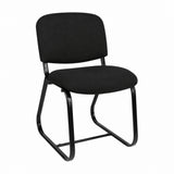 MA Joshua Upholstered Black Sled Base Visitor Chair