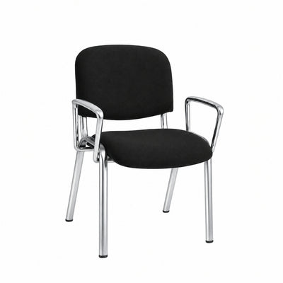 MA Joshua Fabric or Vinyl Upholstered Chrome Leg Visitor Armchair