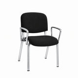 MA Joshua Fabric or Vinyl Upholstered Metal Leg Visitor Armchair