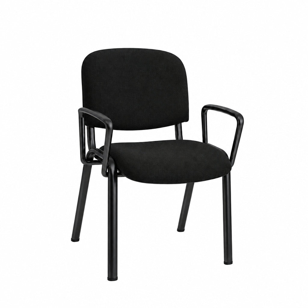 MA Joshua Fabric or Vinyl Upholstered Metal Leg Visitor Armchair