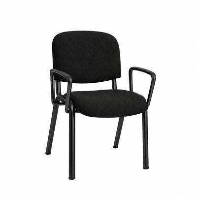 MA Joshua Fabric or Vinyl Upholstered Metal Leg Visitor Armchair