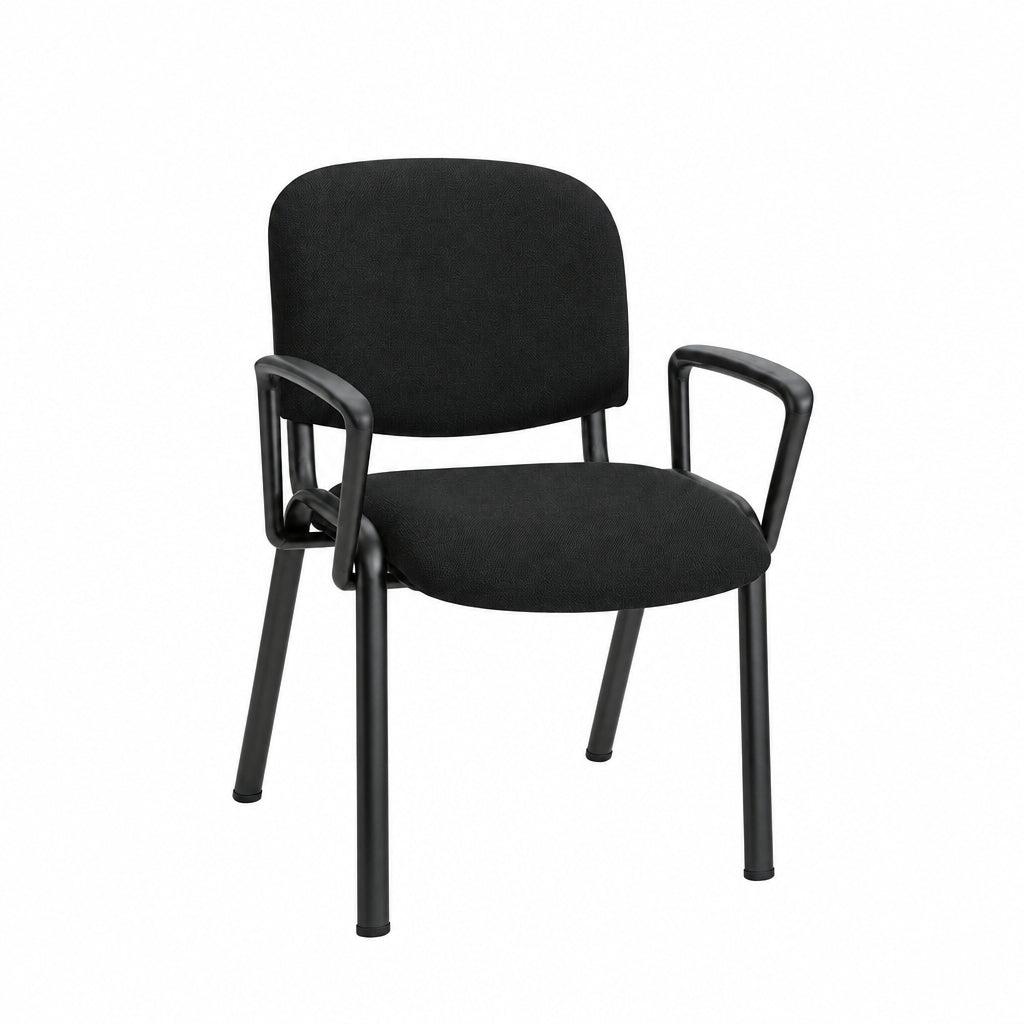 MA Joshua Fabric or Vinyl Upholstered Metal Leg Visitor Armchair