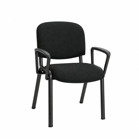 MA Joshua Fabric or Vinyl Upholstered Metal Leg Visitor Armchair