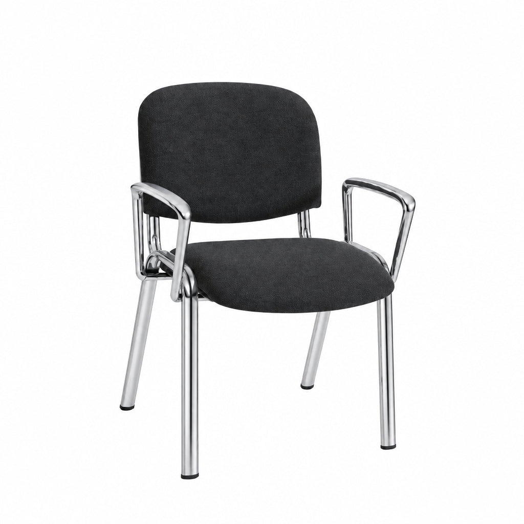 MA Joshua Fabric or Vinyl Upholstered Chrome Leg Visitor Armchair