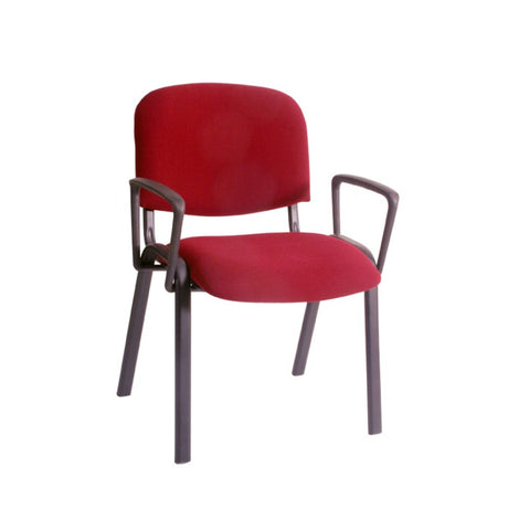 MA Joshua Fabric or Vinyl Upholstered Metal Leg Visitor Armchair
