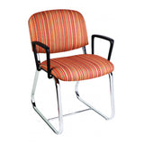 MA Joshua Upholstered Chrome Sled Base Visitor Chair