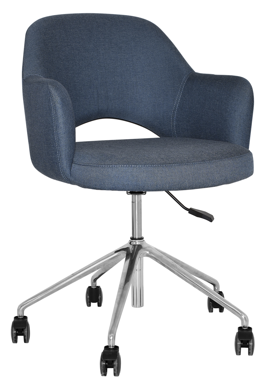 EZ ARM CHAIR ALBURY CASTOR V2 POLISHED ALUM