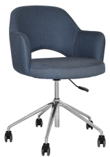 EZ ARM CHAIR ALBURY CASTOR V2 POLISHED ALUM
