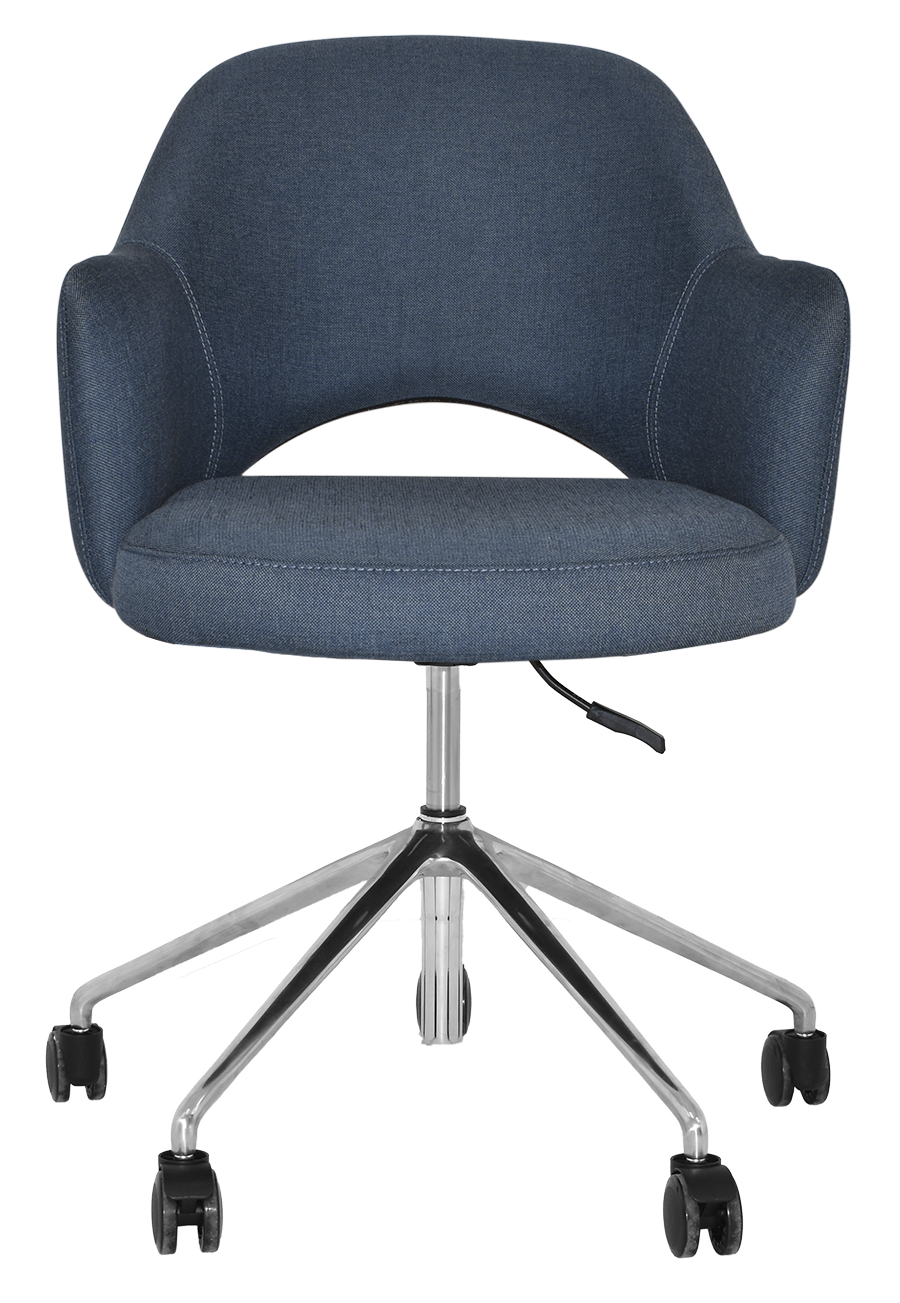 EZ ARM CHAIR ALBURY CASTOR V2 POLISHED ALUM