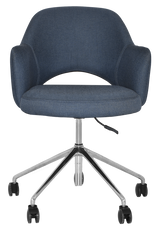 EZ ARM CHAIR ALBURY CASTOR V2 POLISHED ALUM