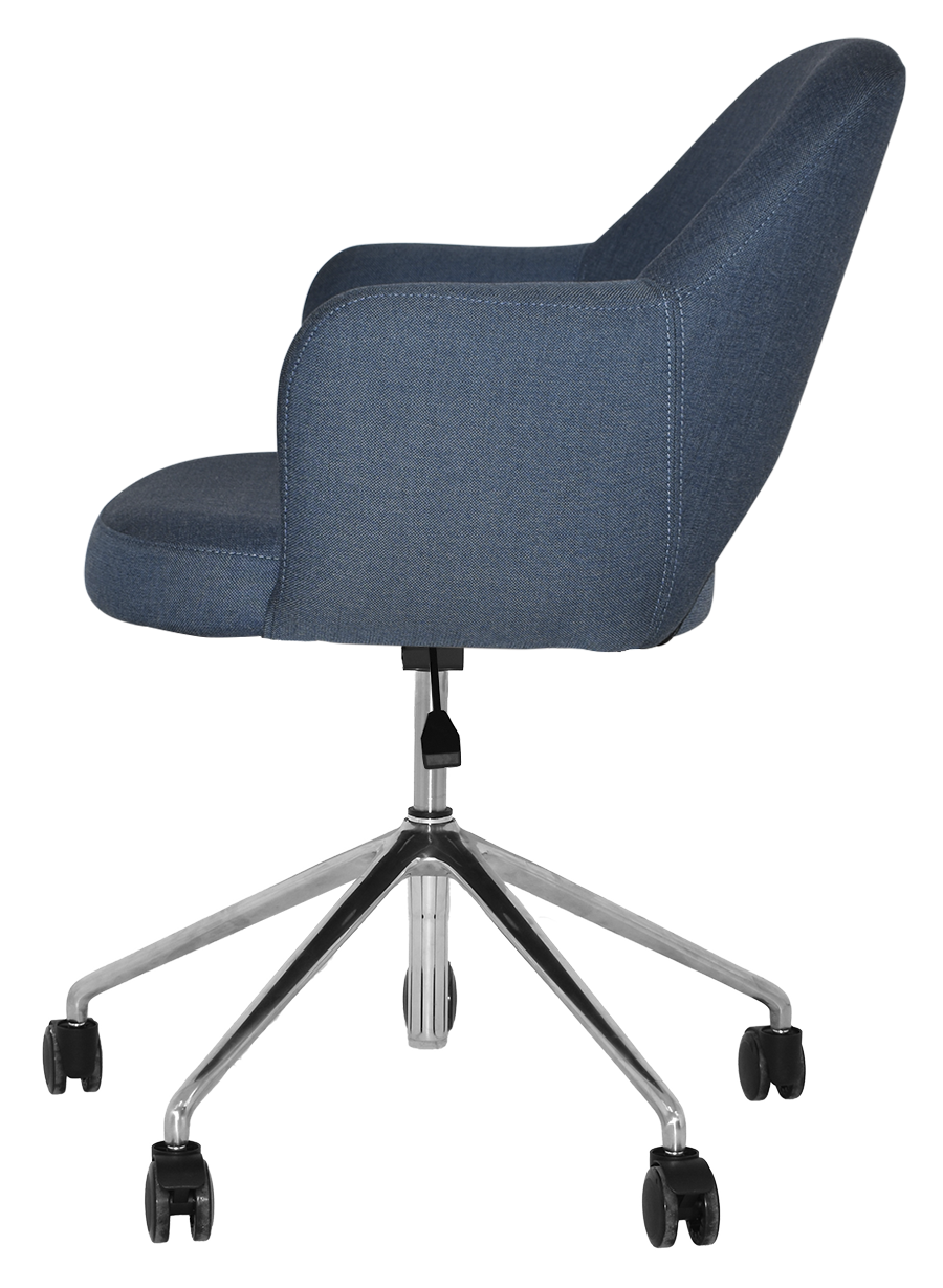 EZ ARM CHAIR ALBURY CASTOR V2 POLISHED ALUM