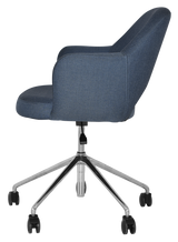 EZ ARM CHAIR ALBURY CASTOR V2 POLISHED ALUM