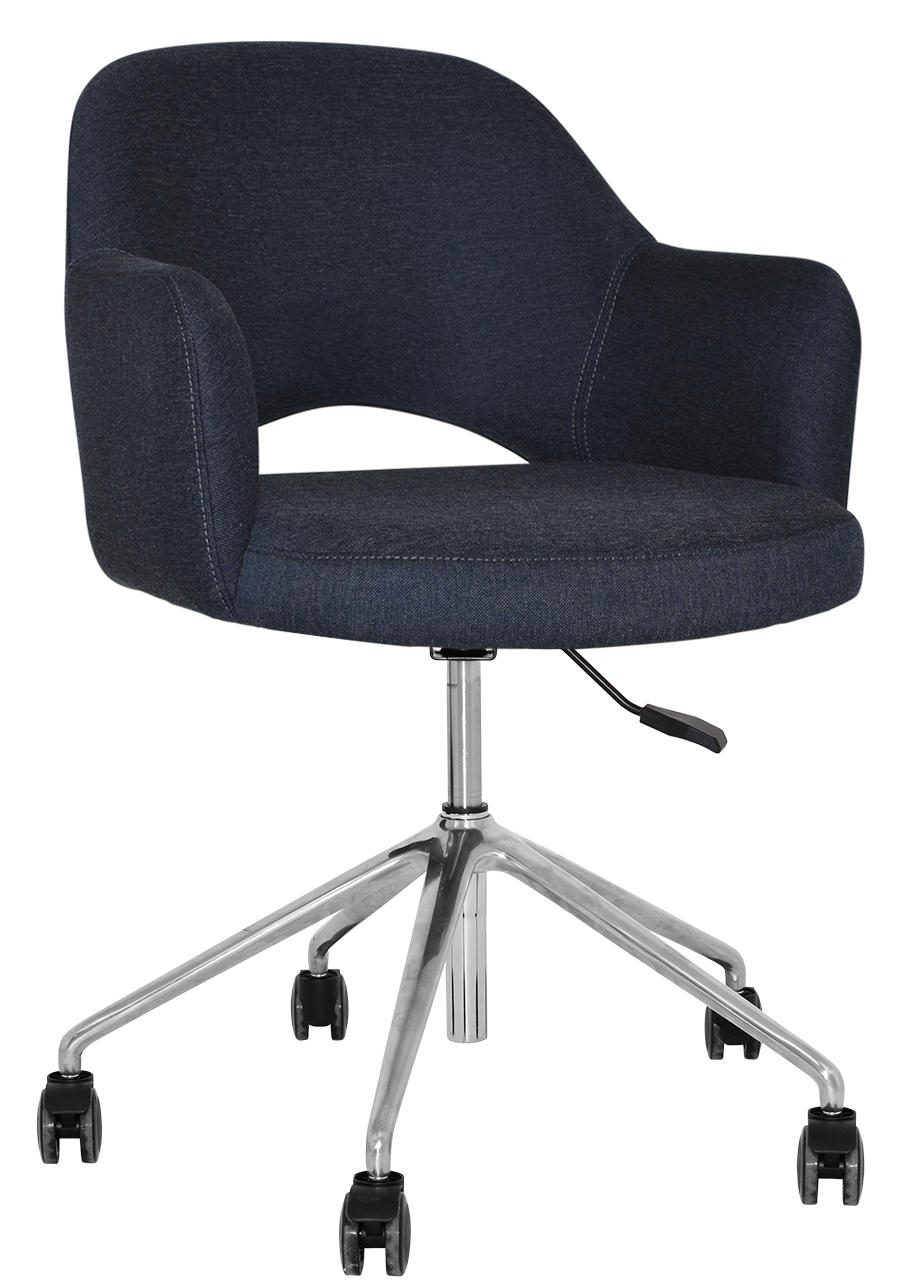 EZ ARM CHAIR ALBURY CASTOR V2 POLISHED ALUM