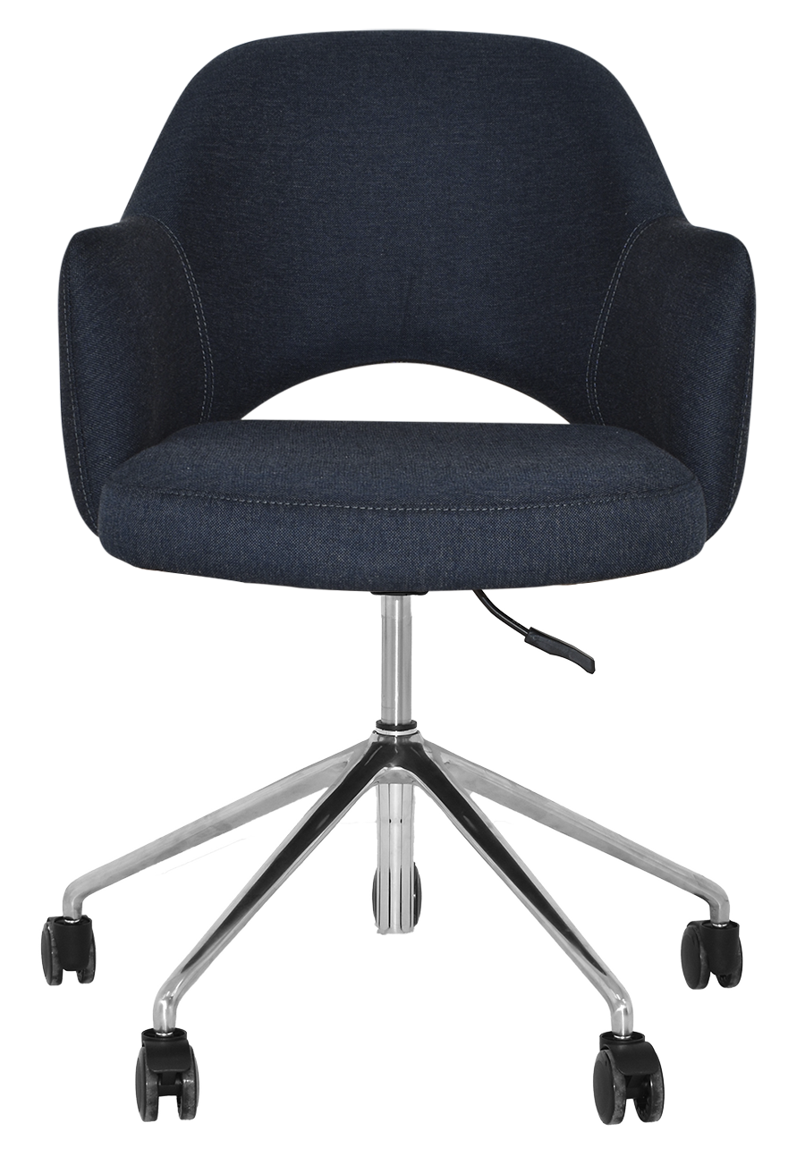 EZ ARM CHAIR ALBURY CASTOR V2 POLISHED ALUM