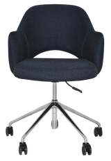 EZ ARM CHAIR ALBURY CASTOR V2 POLISHED ALUM
