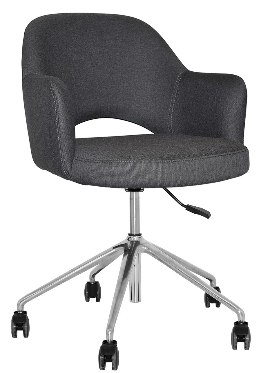 EZ ARM CHAIR ALBURY CASTOR V2 POLISHED ALUM