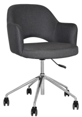 EZ ARM CHAIR ALBURY CASTOR V2 POLISHED ALUM