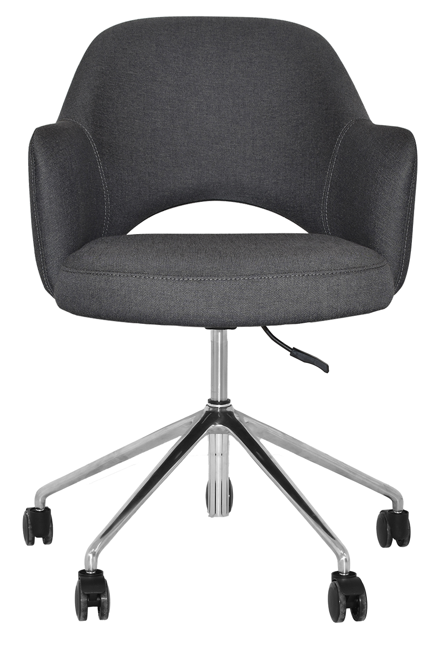 EZ ARM CHAIR ALBURY CASTOR V2 POLISHED ALUM