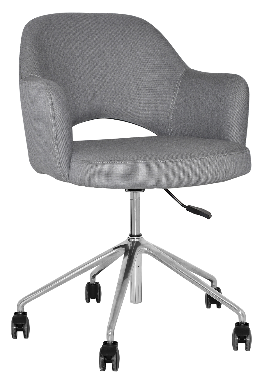 EZ ARM CHAIR ALBURY CASTOR V2 POLISHED ALUM