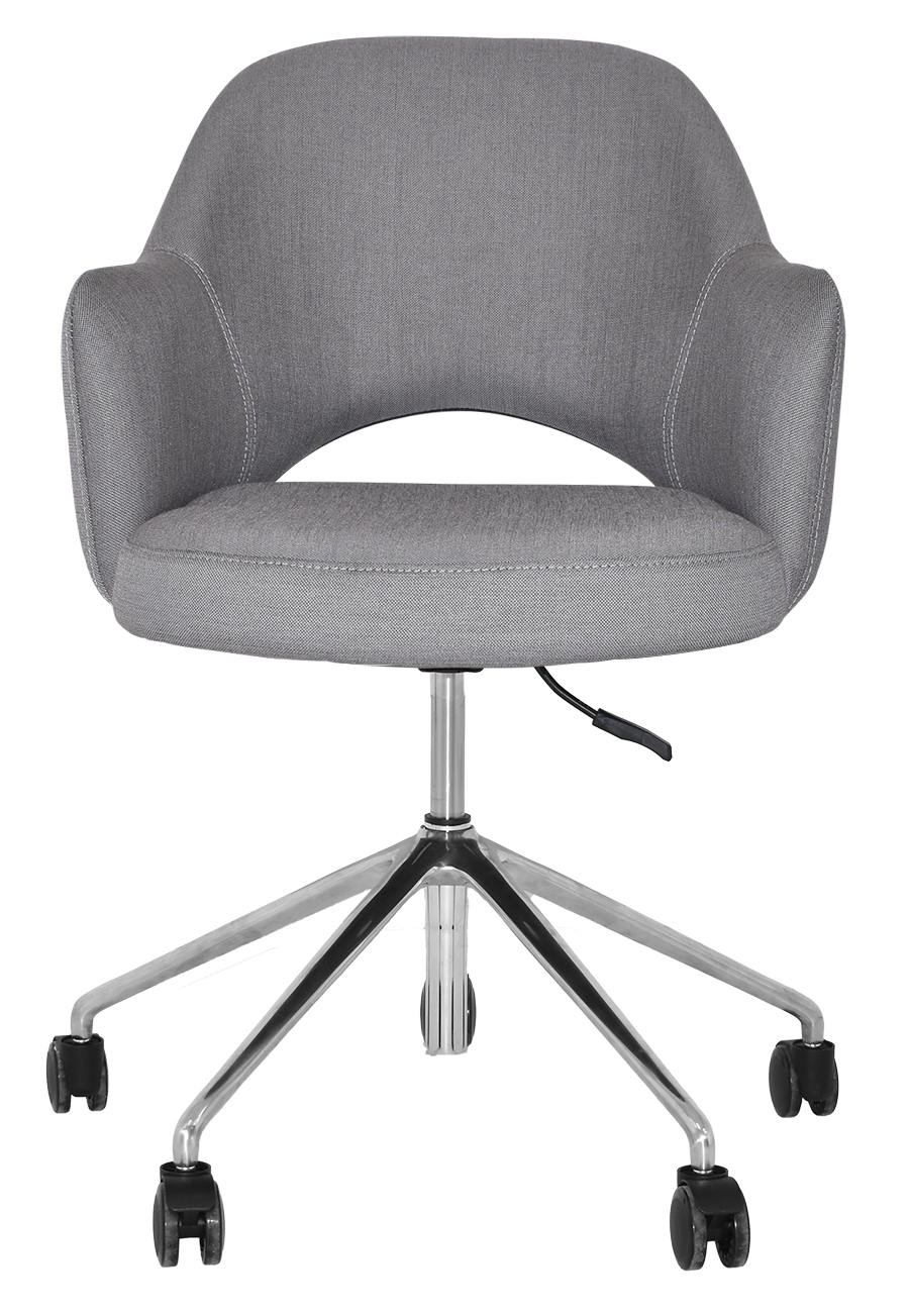 EZ ARM CHAIR ALBURY CASTOR V2 POLISHED ALUM