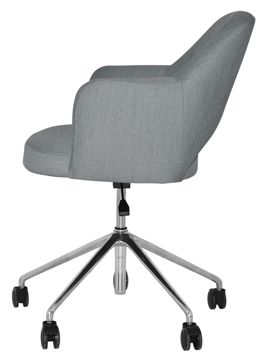 EZ ARM CHAIR ALBURY CASTOR V2 POLISHED ALUM