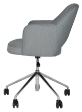 EZ ARM CHAIR ALBURY CASTOR V2 POLISHED ALUM