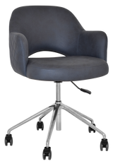 EZ ARM CHAIR ALBURY CASTOR V2 POLISHED ALUM