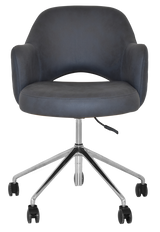 EZ ARM CHAIR ALBURY CASTOR V2 POLISHED ALUM